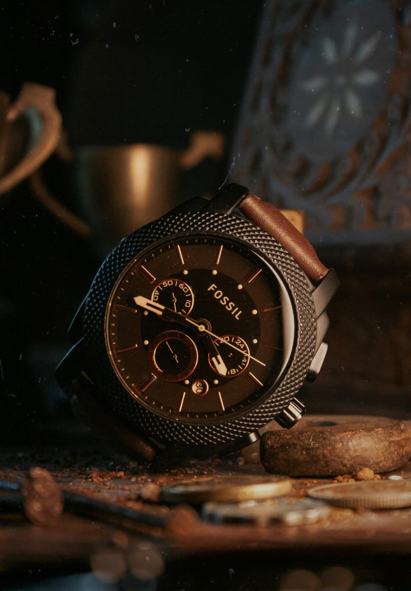 Alpine Peak Chronograph Two-Tone Black Dial 40mm Swiss Automatic Watch
